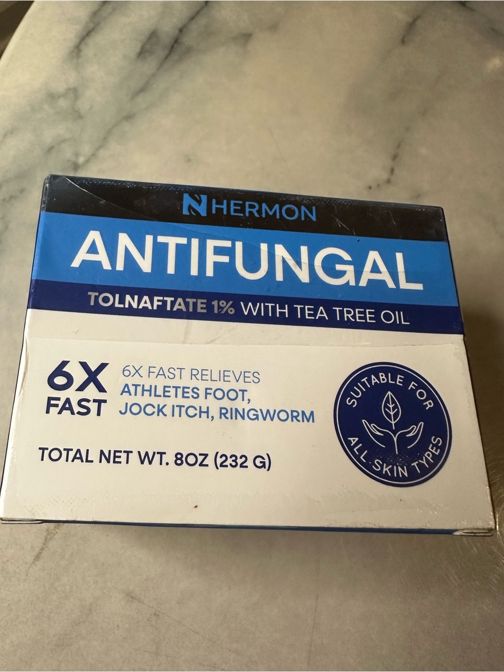 Antifungal Tolnaftate 1% with Tea Tree Oil - Blue/White